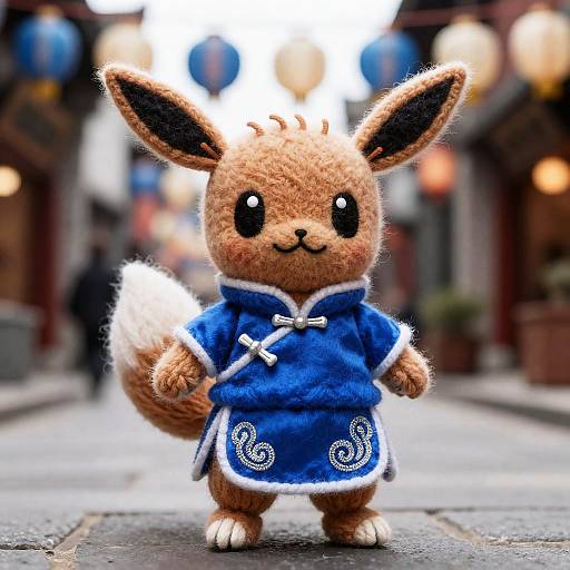 Hyper Realistic Wool Eevee in Cheongsam