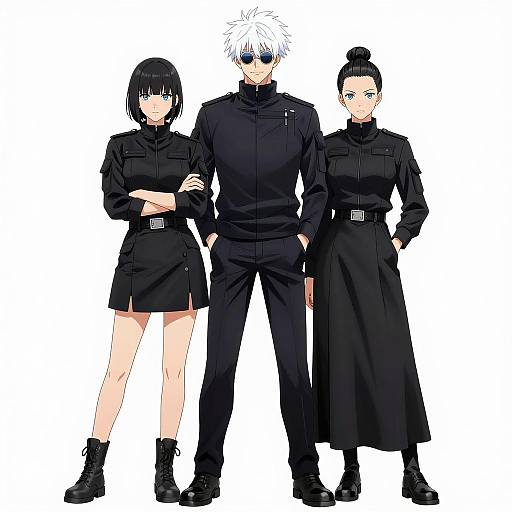 Military Style Trio with Bold Fashion