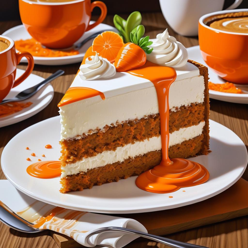 Scrumptious Carrot Cake and Coffee Delight