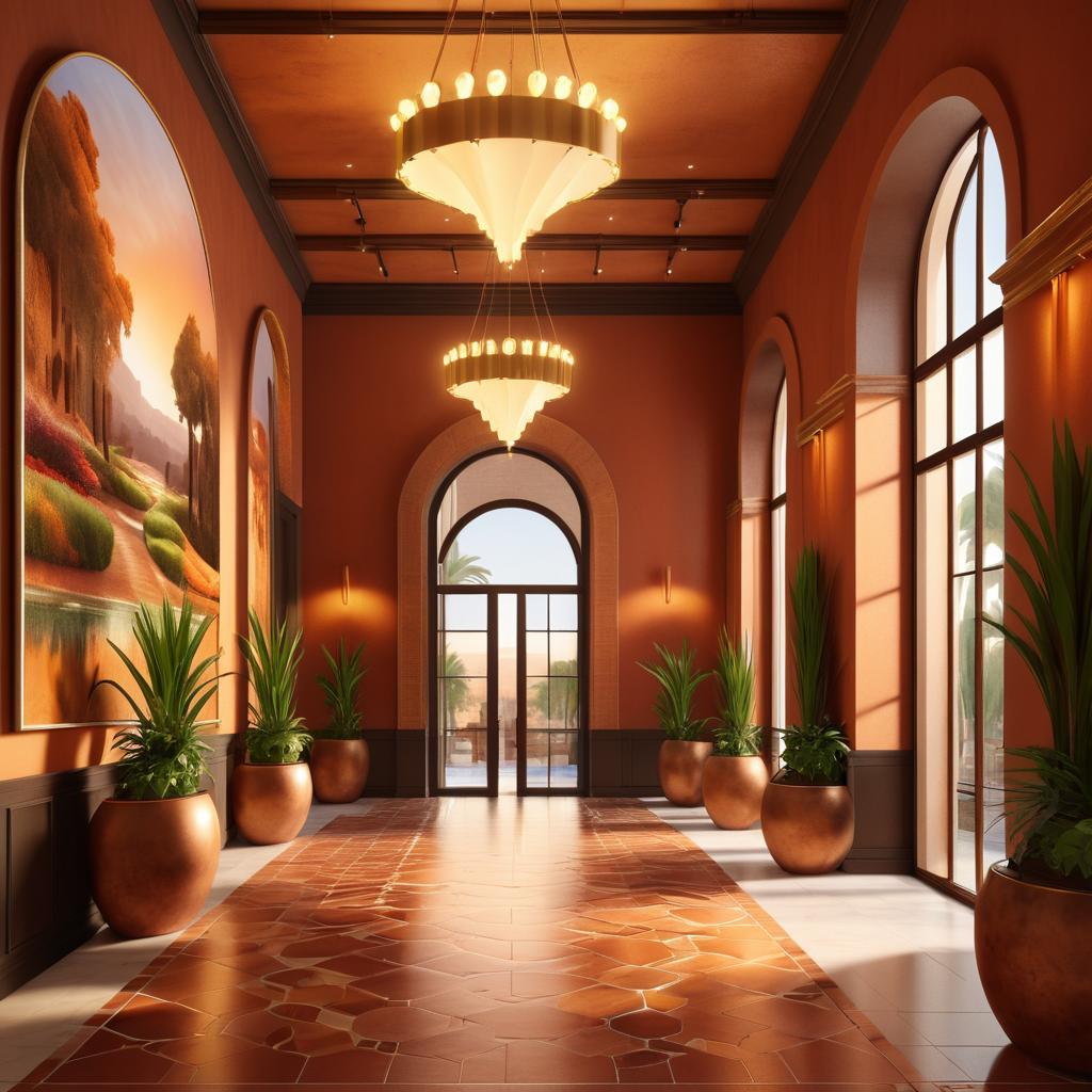 Luxurious Hotel Reception in Bierstadt Style