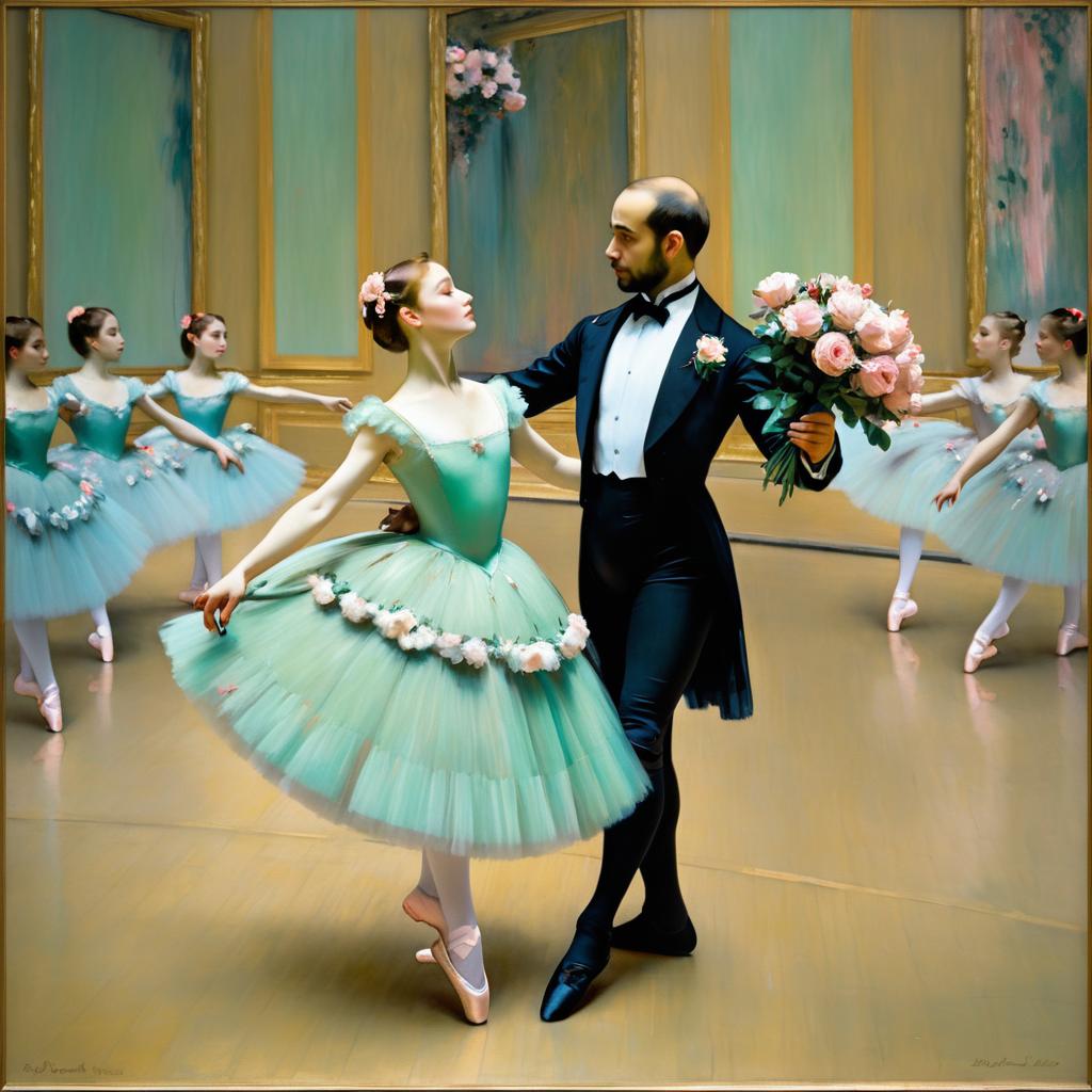 Ballerina and Prince in Grand Ballroom