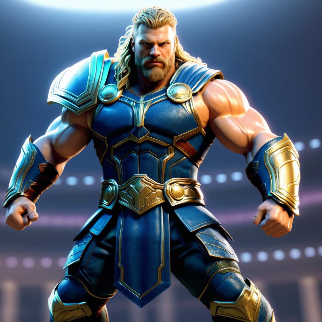 Muscular Thor: A Heroic Warrior Render