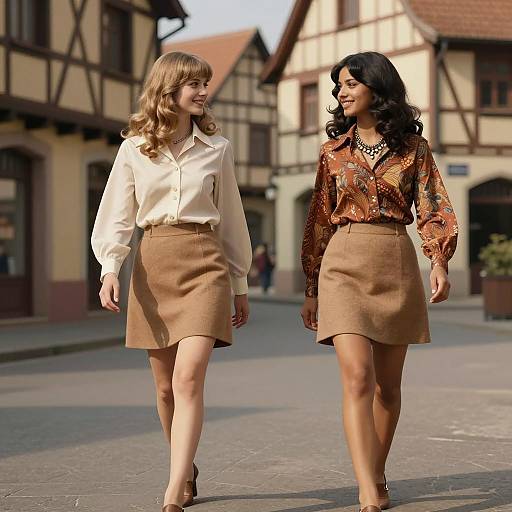 Nostalgic 1970s Street Fashion Scene