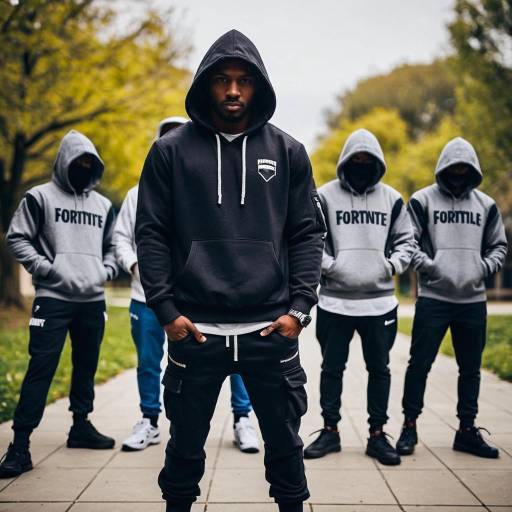Adult Fortnite Costume with Hoodie and Pants