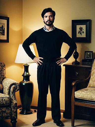 Indoor Portrait of Man in Costume