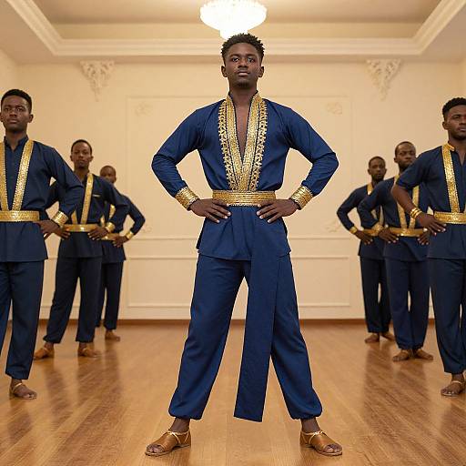 Worship Dance Uniform Blue Gold
