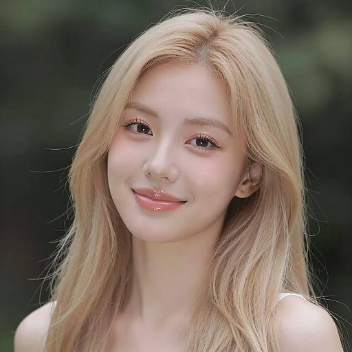 Portrait of Young Woman with Long Blonde Hair