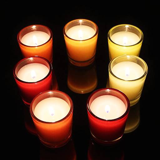 Vibrant Glowing Glass Candle Holders