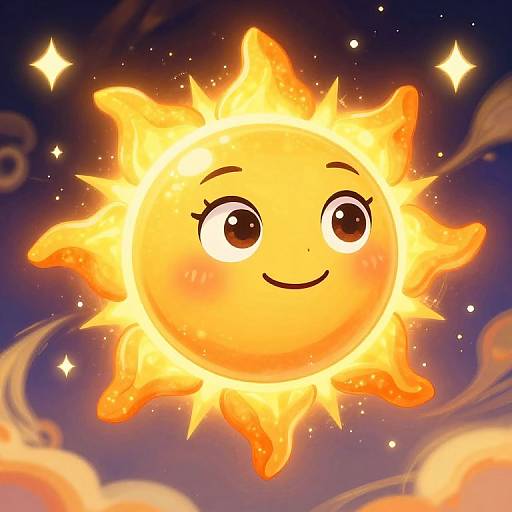 Cheerful FunSol Sun Character