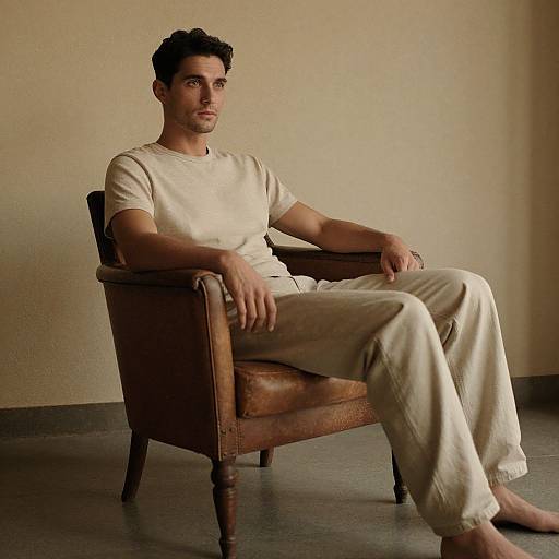 Intimate Vintage Portrait of Man