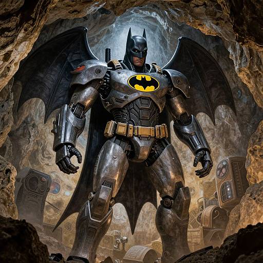 Futuristic African American Batman Mech