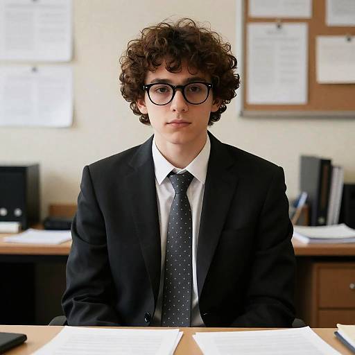 Professional Young Man in Office Setting