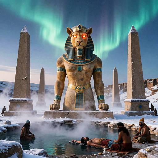 Sekhmet Lioness Goddess in Frozen Nile