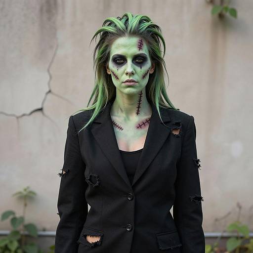 Frankenstein-Inspired Woman Portrait