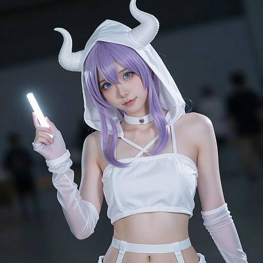 Young Woman with Horned Hood