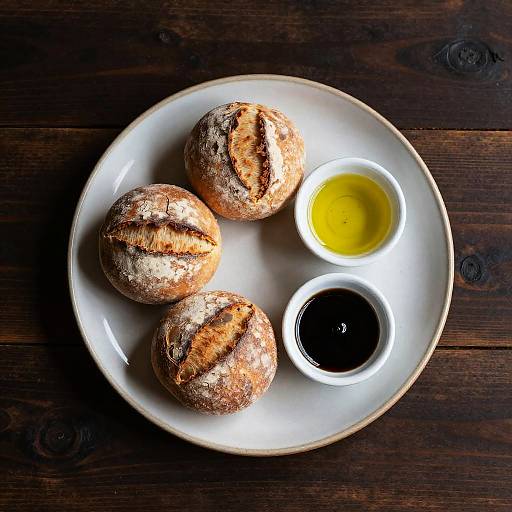 Artisanal Bread and Ceramic Plate