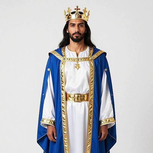 Portrait of a Regal King in Robes