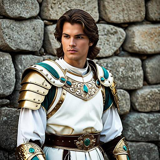 Young Man in Fantasy Roman-Style Armor