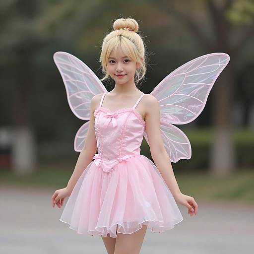 Pink Tinkerbell Fairy Costume