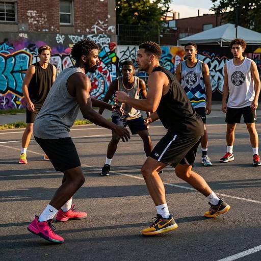 Sunset Street Basketball Action