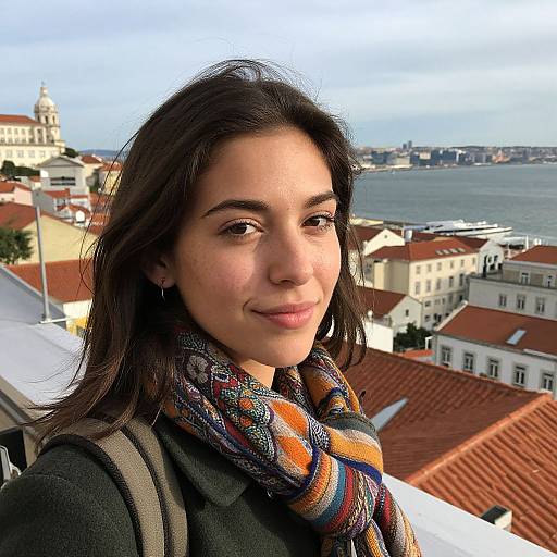 Morning Rooftop Portrait in Lisbon