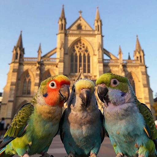 Parrot Selfie at Christchurch Cathedral