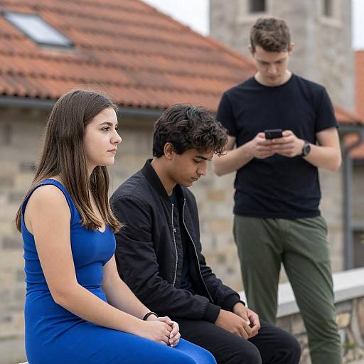 Three Young People Outdoor Portrait