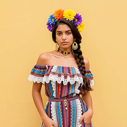 Colorful Portrait of a Young Woman