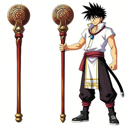 Fantasy JRPG Tribal Staff Design