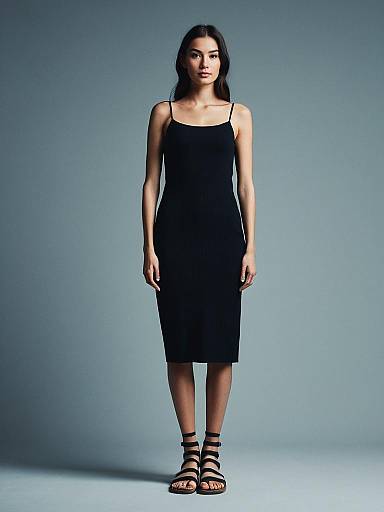 Chic Minimalist Black Tank Dress Style