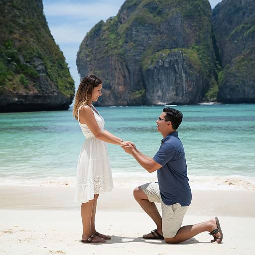 Romantic Proposal on Phi Phi Island Beach