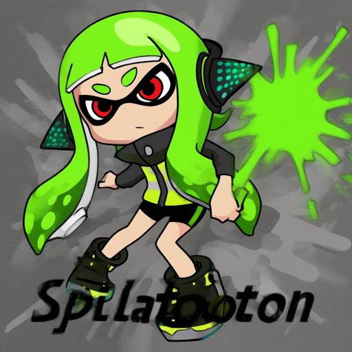 Illustration of Agent 3 (splatoon), splatoon (series) in the style of Kirigakure (kirigakure tantei jimusho)