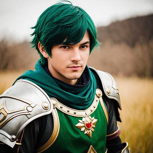 Lifestyle costume photo of Alm (fire emblem). Cosplay clothes