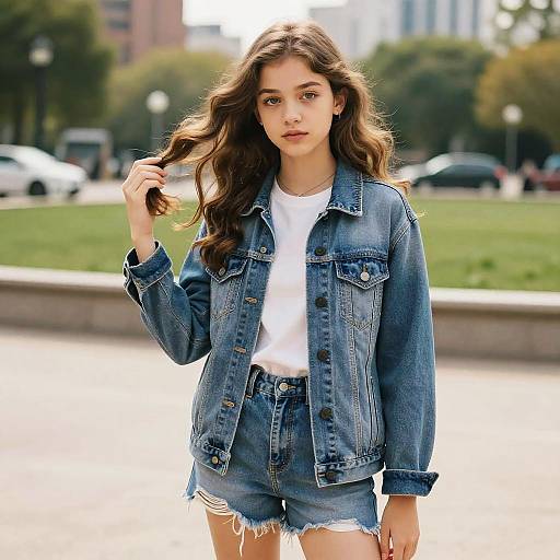 Teenage Girl with Gelled Hair Fashion