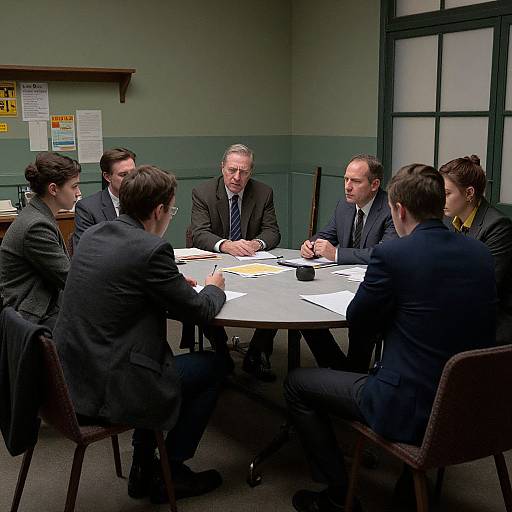 French Detective Drama Office Scene