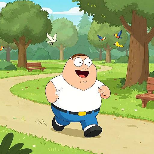 Lean Peter Griffin Jogging in Park