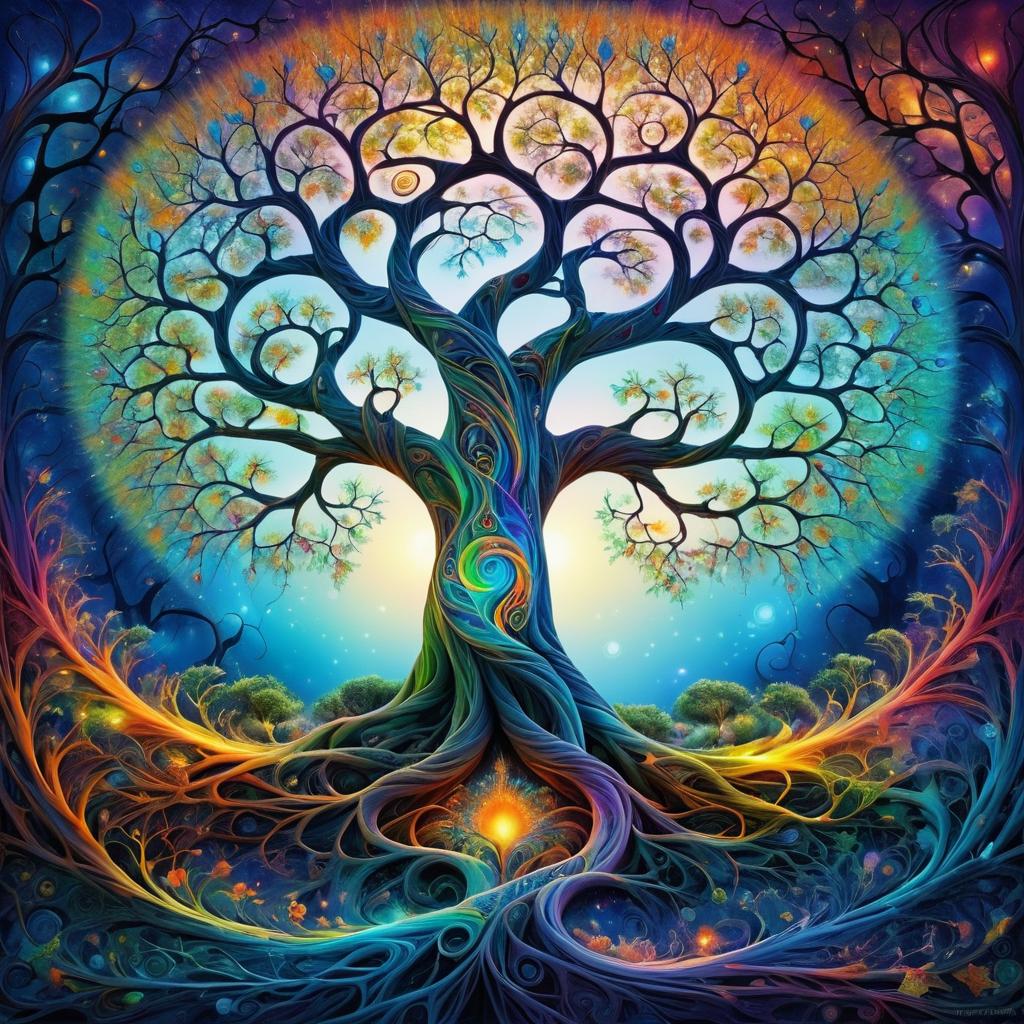 Enchanting Surreal Tree of Life Artwork