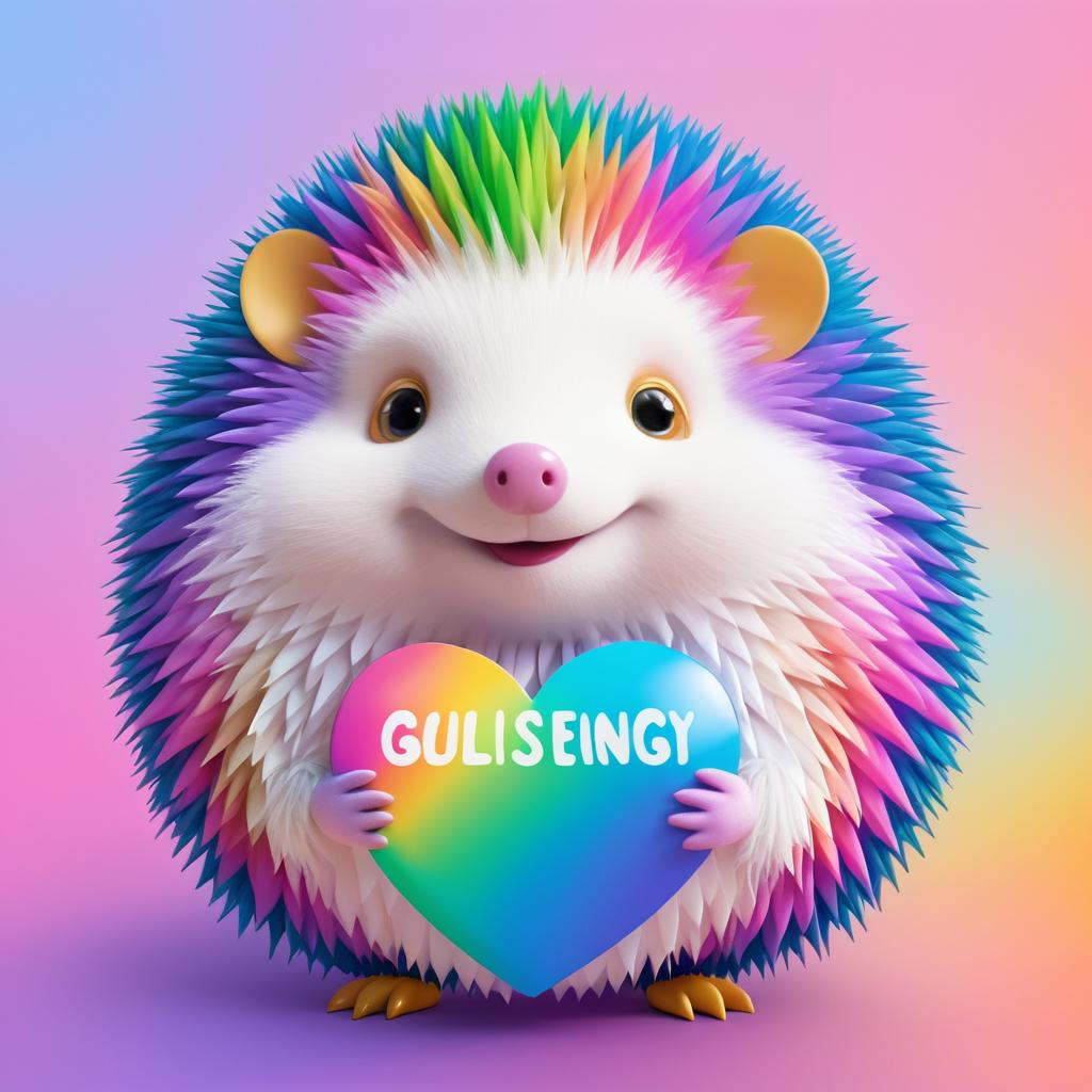 Whimsical Hedgehog Advocating Trans Equality