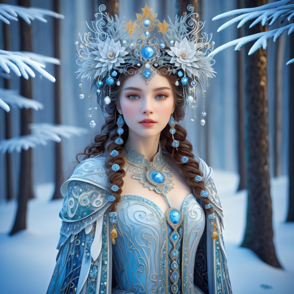 Enchanting Winter Fantasy Inspired by Klimt