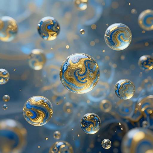 Floating Marbles in Ethereal Space