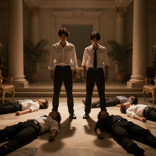 Tension in an Opulent Dramatic Scene