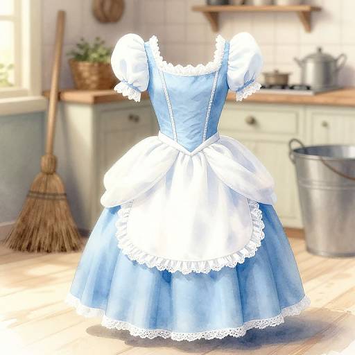 Cinderella in Classic Cleaning Outfit