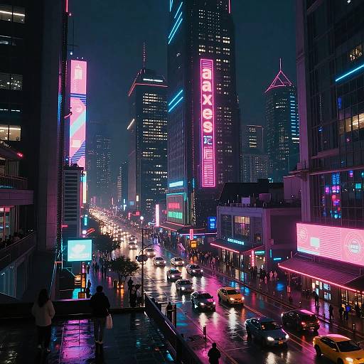 Futuristic Cyberpunk Cityscape Transformation