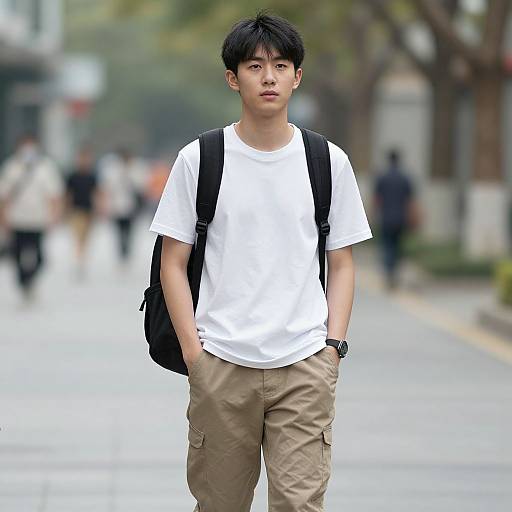 Casual Male Interview Outfit Outdoors