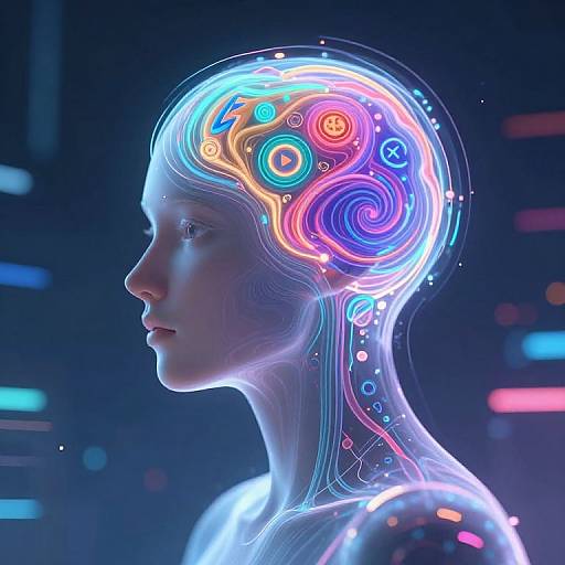 Futuristic Translucent Cyberpunk Portrait