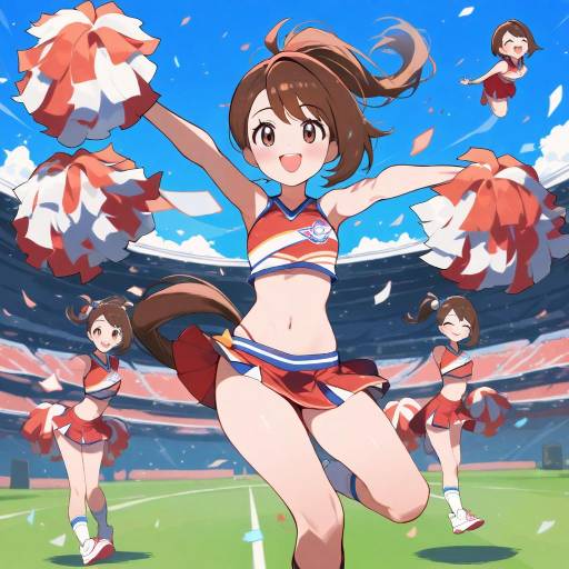 Vibrant Cheerleader in Action