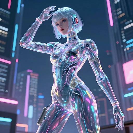 Nami with Glass Skin in Cyberpunk