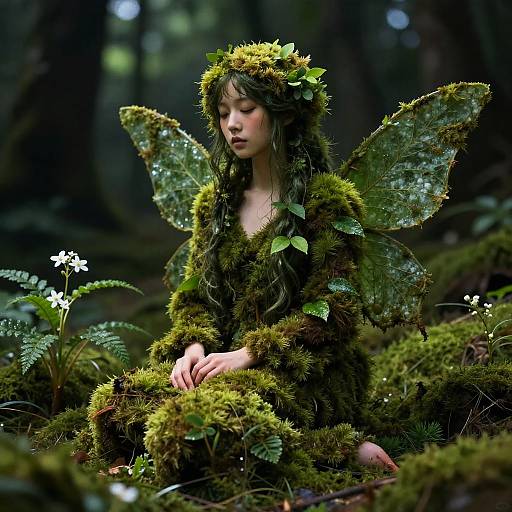 Verdant Moss Dryad Portrait