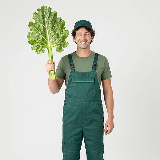 Man in Green Vegetable Costume