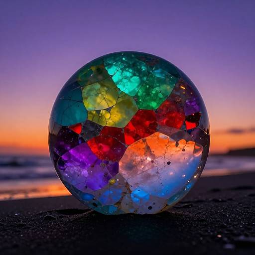 Surreal Ocean Jasper Sunset Scene